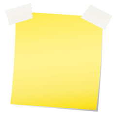 Vector yellow sticky note