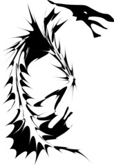 dragon silhouette illustration vector