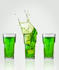 green drink splash