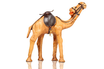 Brown leather camel, souvenir from dubai, united arab emirates