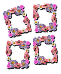 beautiful flower frame set