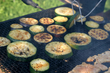 Zucchini and eggplant barbecue