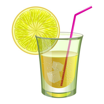 Lime drink with fruit
