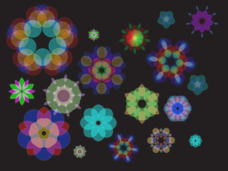 Colorful Abstract Floral Wave Background