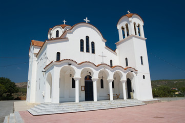 Fototapeta na wymiar Grecki Biały Kościół