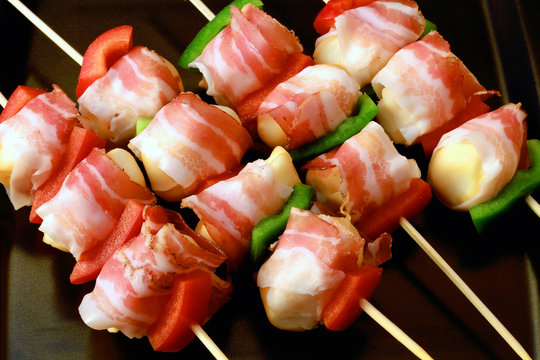 involtini di pancetta e scamorza