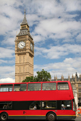 Fototapeta na wymiar Big Ben and London Red Double Decker Bus