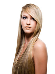 attractive woman with beauty long hair