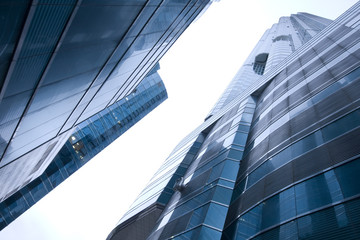 Fototapeta na wymiar Modern skyscraper building on Hong Kong Island.