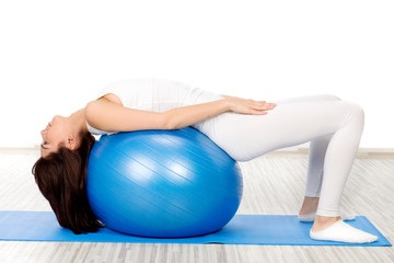 Woman doing fitness exercise