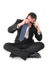 business man in crisis
