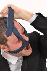 business man in crisis