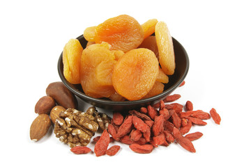 Dried Apricots with Nuts and Goji Berries