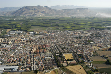 Obraz premium Widok z lotu ptaka na miasto Santa Fe 3