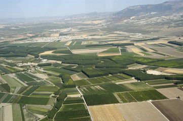 Fototapeta na wymiar Vista aérea de la localidad de Valderrubio 2