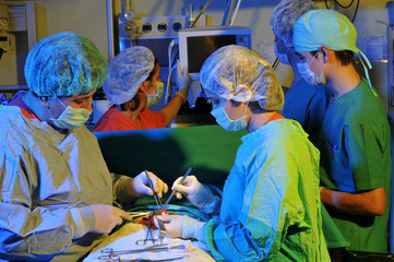 Medical team performing an operation - SURGERY IMAGES