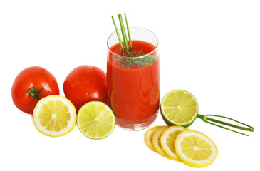 Juice and tomatoes