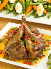 Roasted quails