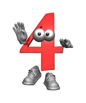 zahlenm&auml;nnchen 4 rot