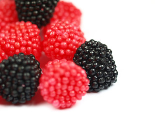 Sweets strawberries and raspberries