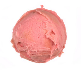 Strawberry ice cream scoop.