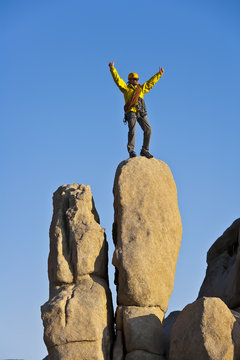 Climber on the summit.