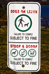 Pooper Scooper Warning Sign