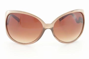 Lunettes de soleil marron et or