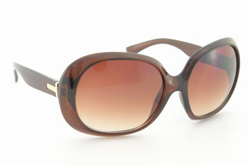 Lunettes de soleil marron et or