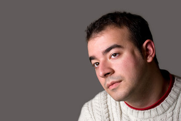 Obraz premium Man Thinking Deeply