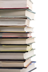 Stacked hardcover books