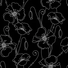 Pattern Poppies Black © Jan Engel