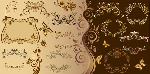 Vintage elements for design