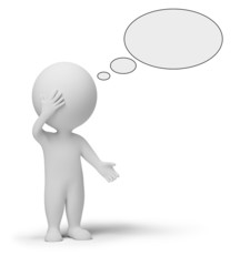 3d small people - think