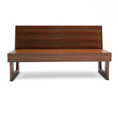 Wooden bench in the park model