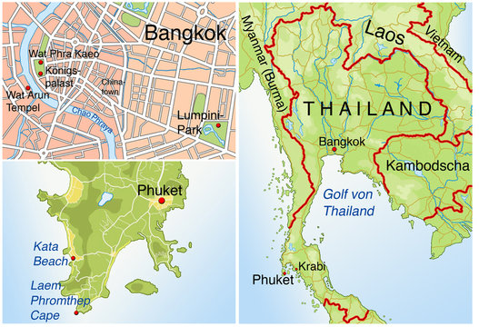 Landkarte von Thailand