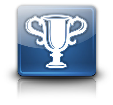 Glossy Square Button "Award Cup"