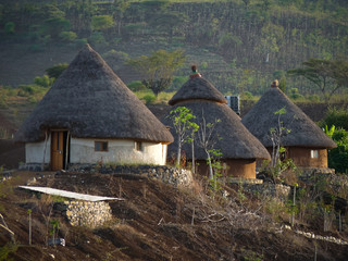 Fototapeta na wymiar Afrykańskie chaty