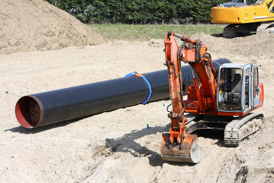 scavare in un cantiere edile