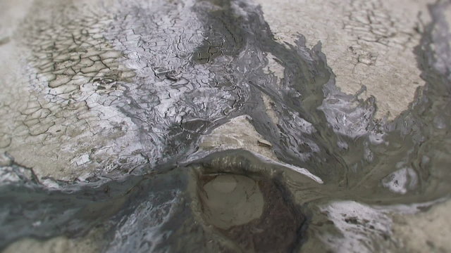 Mud volcano vetical pan