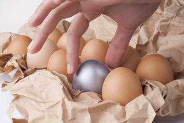 egg silver hand