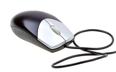 Close-up computer mouse isolated on white