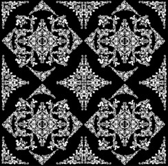 white on black background with rhomb elements