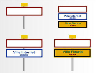 Panneau de signalisation entrée de commune