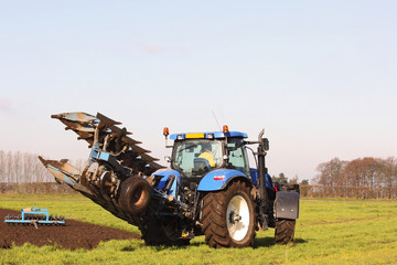 tractor and plow