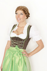 Fototapeta premium oktoberfest Frau im Dirndl