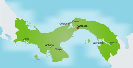 Karte Panama