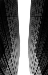 Obraz premium Glass Skyscrapers in Black and White, Hong Kong