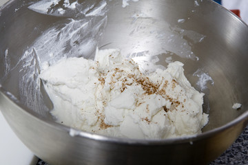Baking ingredients for preparing pie