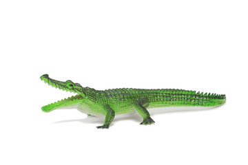 Alligator, green plastic crocodile toy 